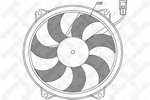 Stellox 29-99277-SX Hub, engine cooling fan wheel 2999277SX