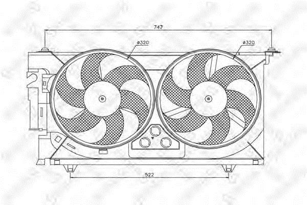 Stellox 29-99288-SX Hub, engine cooling fan wheel 2999288SX