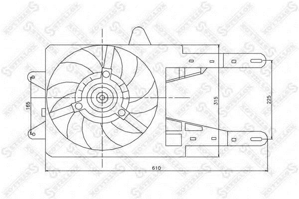 Stellox 29-99293-SX Hub, engine cooling fan wheel 2999293SX