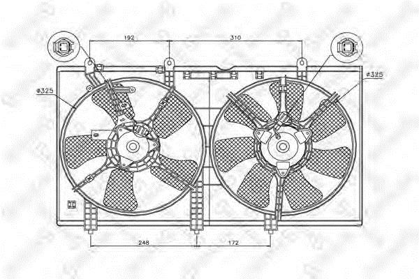 Stellox 29-99381-SX Hub, engine cooling fan wheel 2999381SX