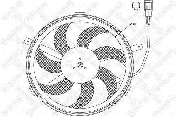 Stellox 29-99394-SX Hub, engine cooling fan wheel 2999394SX