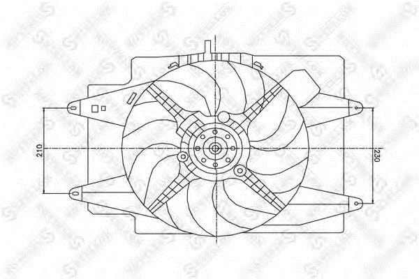 Stellox 29-99396-SX Hub, engine cooling fan wheel 2999396SX