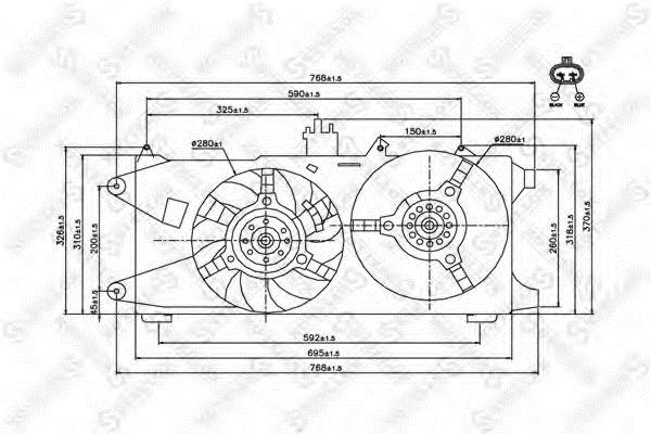 Stellox 29-99397-SX Hub, engine cooling fan wheel 2999397SX