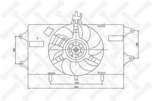 Stellox 29-99409-SX Hub, engine cooling fan wheel 2999409SX