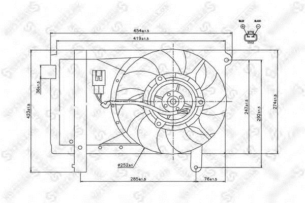 Stellox 29-99411-SX Hub, engine cooling fan wheel 2999411SX