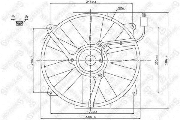 Stellox 29-99431-SX Hub, engine cooling fan wheel 2999431SX