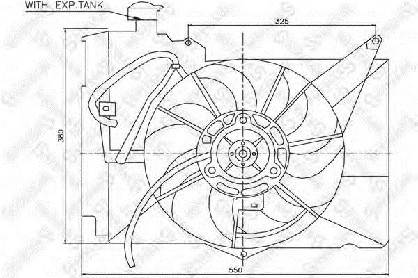 Stellox 29-99434-SX Hub, engine cooling fan wheel 2999434SX
