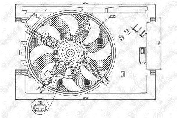 2999446SX Stellox Hub, engine cooling fan wheel