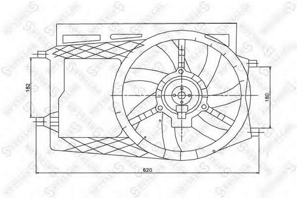 Stellox 29-99452-SX Hub, engine cooling fan wheel 2999452SX