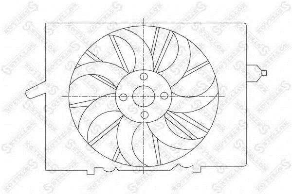 Stellox 29-99455-SX Hub, engine cooling fan wheel 2999455SX