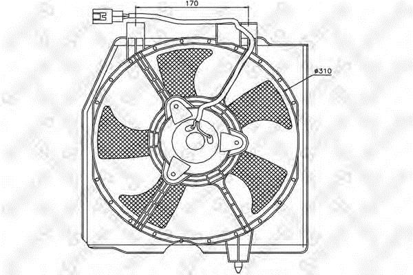Stellox 29-99464-SX Hub, engine cooling fan wheel 2999464SX
