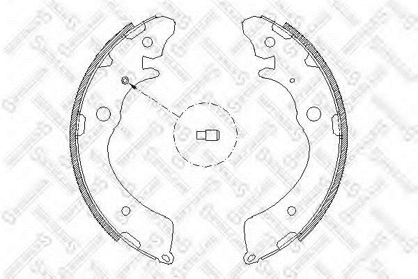 Brake shoes Volvo: 394100SX Stellox Brake shoe set