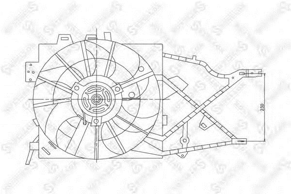 2999304SX Stellox Hub, engine cooling fan wheel