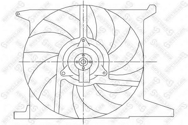 Stellox 29-99305-SX Hub, engine cooling fan wheel 2999305SX