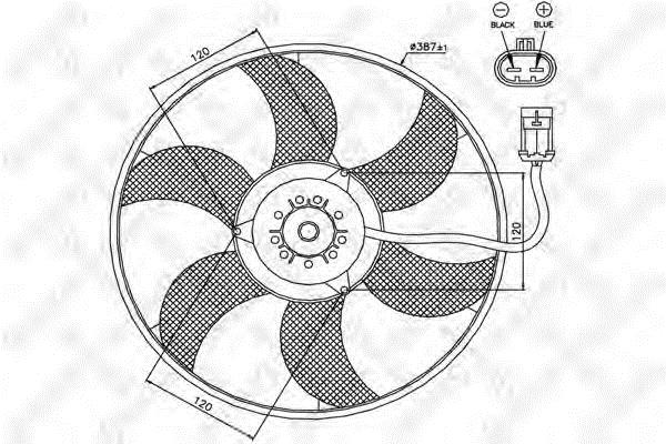 2999308SX Stellox Hub, engine cooling fan wheel