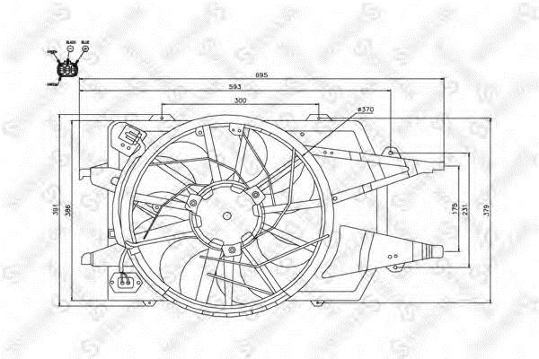 Stellox 29-99326-SX Hub, engine cooling fan wheel 2999326SX