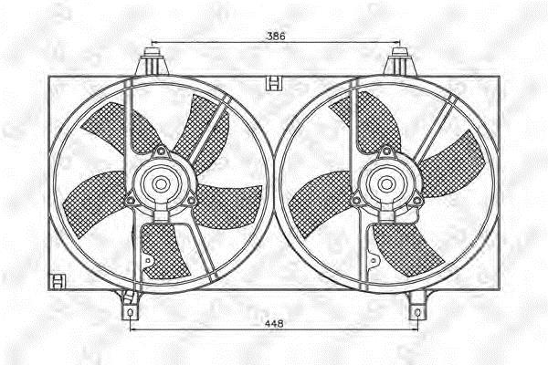 Stellox 29-99351-SX Hub, engine cooling fan wheel 2999351SX