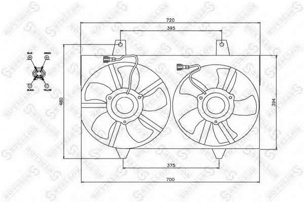 Stellox 29-99361-SX Hub, engine cooling fan wheel 2999361SX