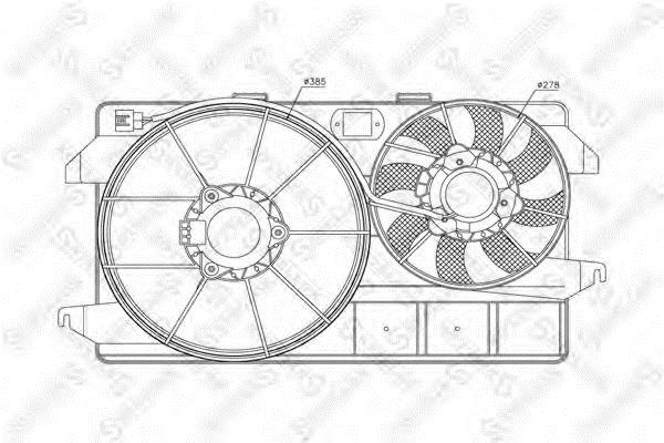Stellox 29-99366-SX Hub, engine cooling fan wheel 2999366SX