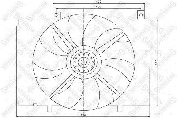 Stellox 29-99368-SX Hub, engine cooling fan wheel 2999368SX