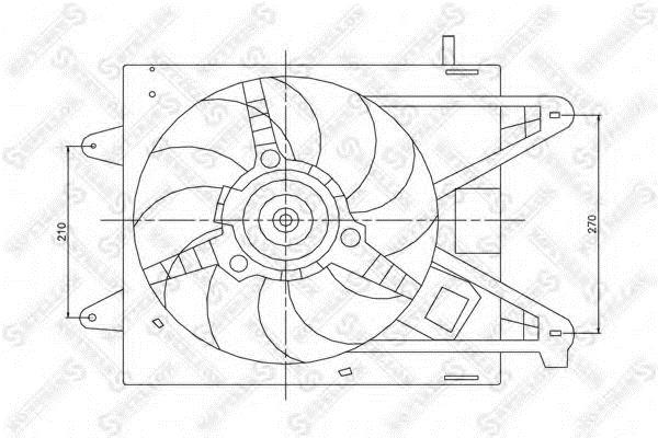 Stellox 29-99372-SX Hub, engine cooling fan wheel 2999372SX