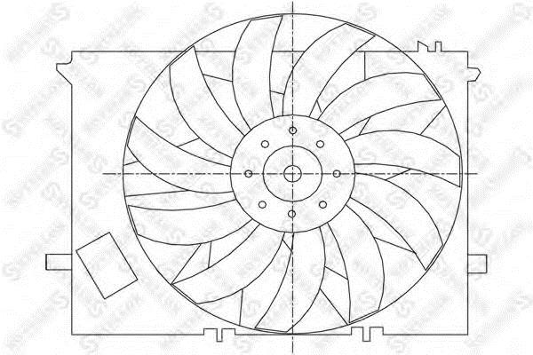 Stellox 29-99378-SX Hub, engine cooling fan wheel 2999378SX