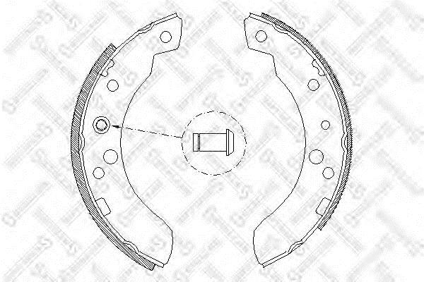Brake shoe set Morgan: 122100SX Stellox Brake shoe set