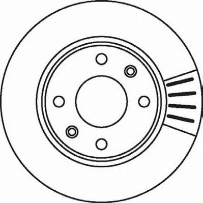 Stop 562027S Front brake disc ventilated 562027S