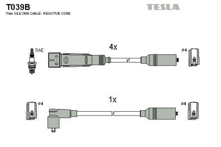 Tesla T039B Ignition cable kit T039B