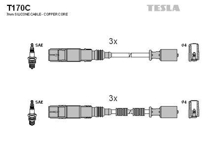 Tesla T170C Ignition cable kit T170C
