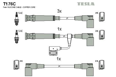 Tesla T176C Ignition cable kit T176C