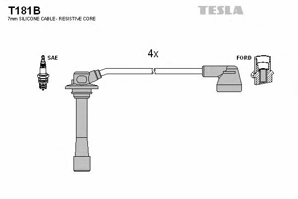 Ignition lead set Tesla T181B