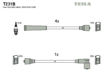 Tesla T231B Ignition cable kit T231B