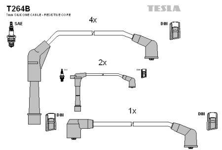 Tesla T264B Ignition cable kit T264B