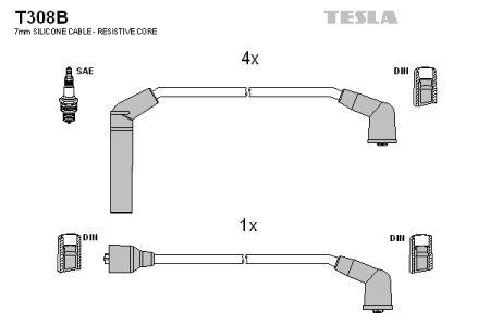 Tesla T308B Ignition cable kit T308B