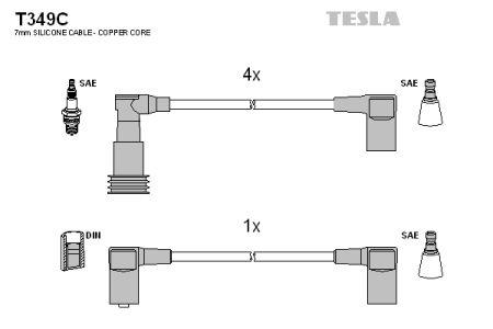 Tesla T349C Ignition cable kit T349C