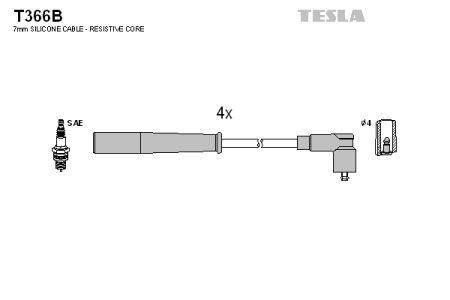 Tesla T366B Ignition cable kit T366B
