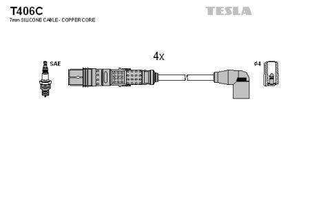 Tesla T406C Ignition cable kit T406C