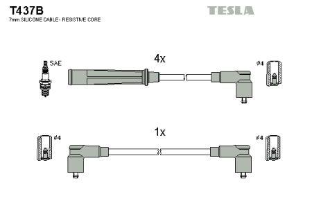 Ignition cable kit Tesla T437B