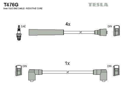 Tesla T476G Ignition cable kit T476G