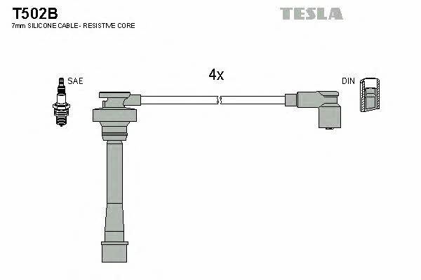 Ignition lead set Tesla T502B