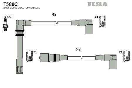 Tesla T589C Ignition cable kit T589C
