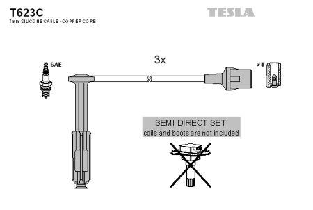 Tesla T623C Ignition cable kit T623C