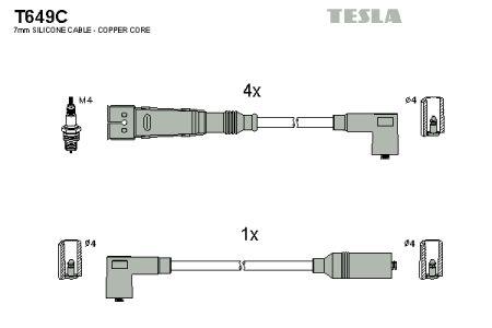 Tesla T649C Ignition cable kit T649C