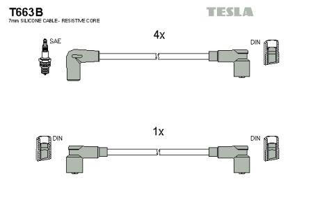 Tesla T663B Ignition cable kit T663B