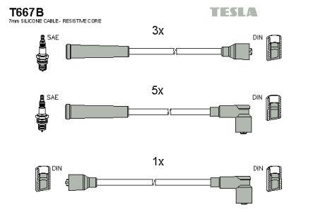 Tesla T667B Ignition cable kit T667B