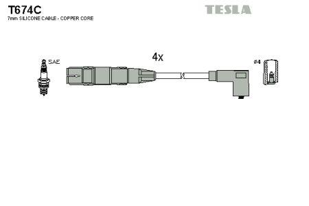 Tesla T674C Ignition cable kit T674C