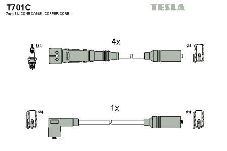 Tesla T701C Ignition cable kit T701C
