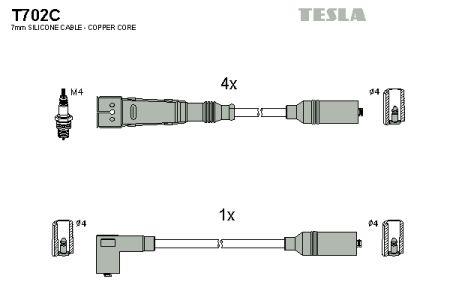 Tesla T702C Ignition cable kit T702C