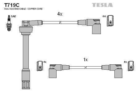 Tesla T719C Ignition cable kit T719C